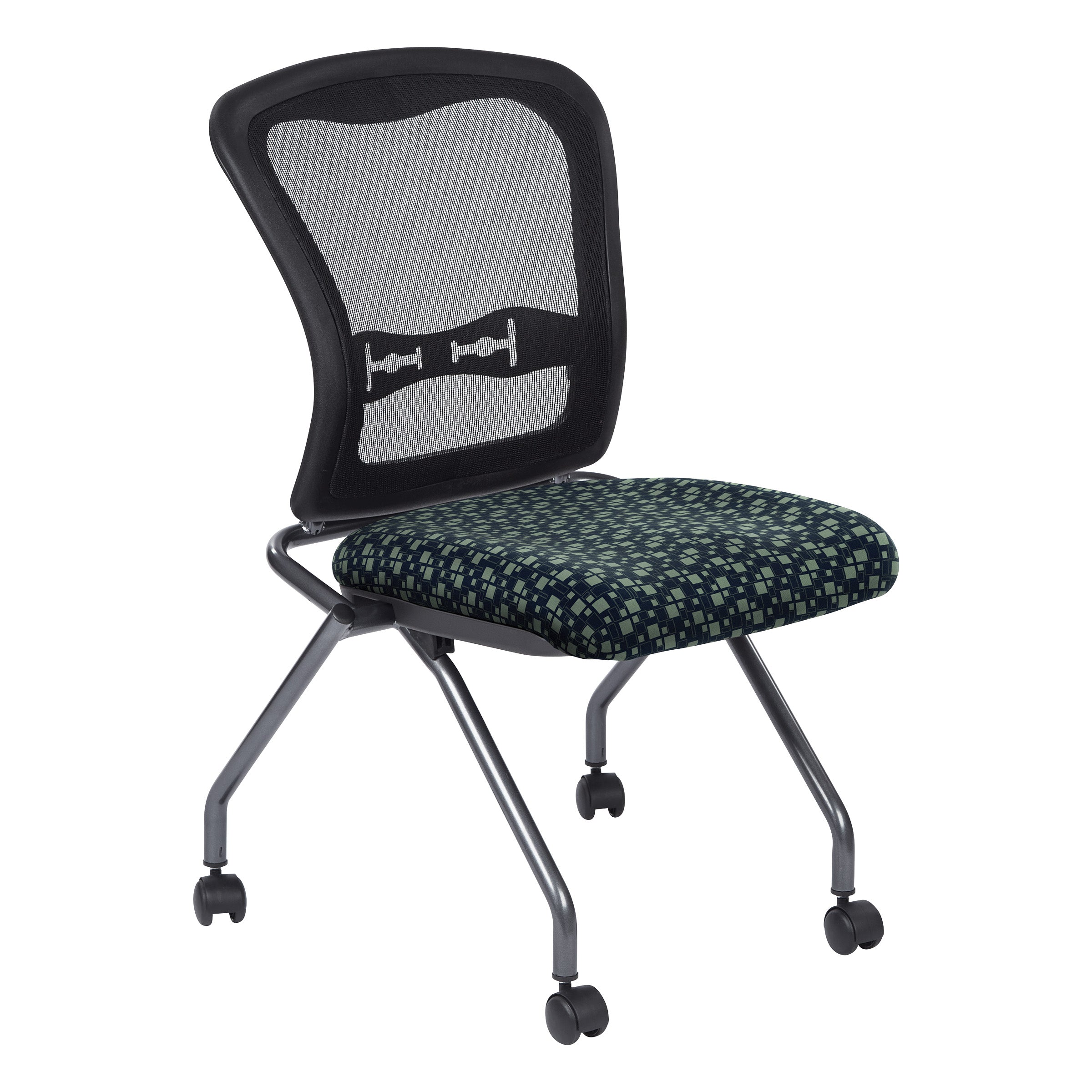 Deluxe Armless Folding Chair With ProGrid® Back